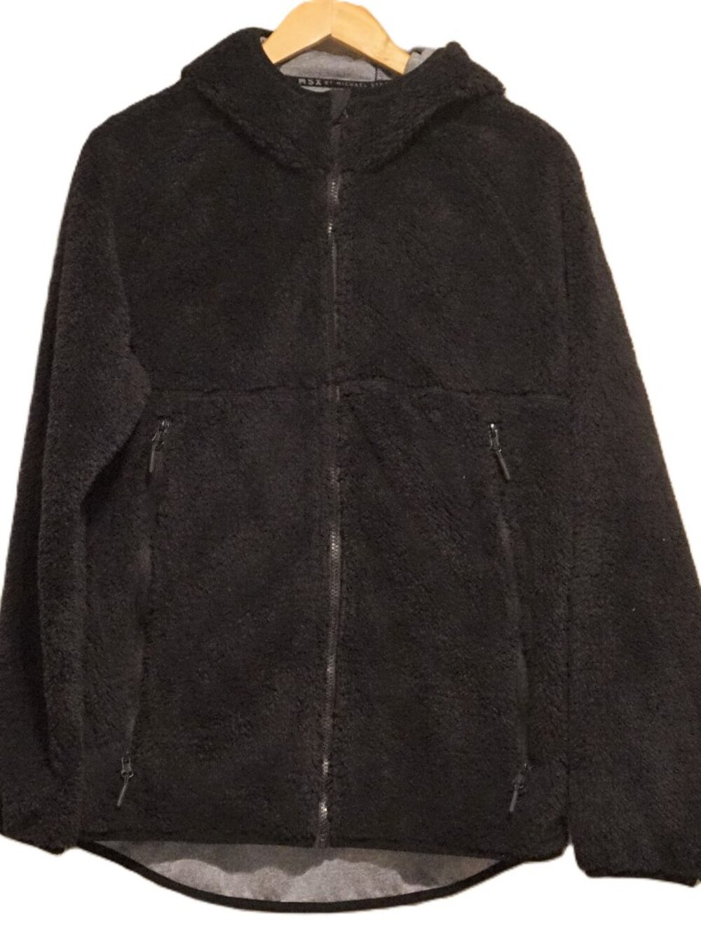Michael Strahan Men’s Small Black Sherpa Full Zip Jacket